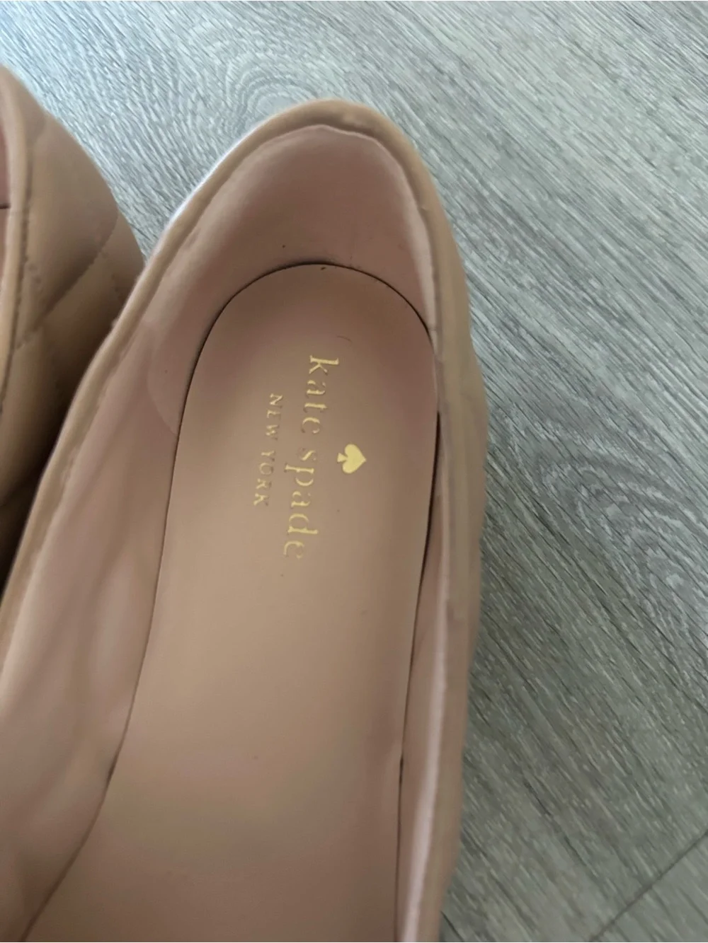 kate spade Quilted Leather Slip-On Loafers in Beige